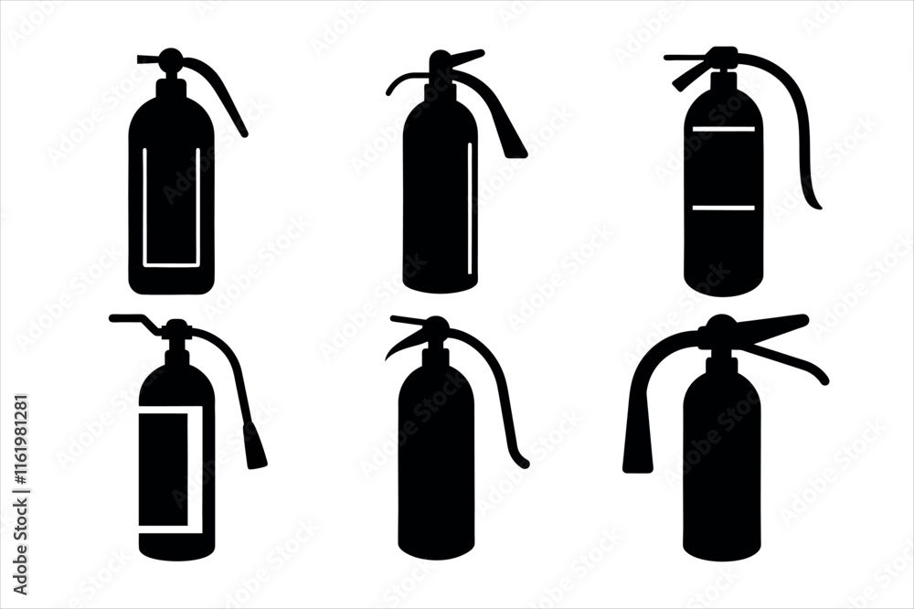 Extinguisher Silhouettes for Safety Signage Extinguisher Silhouettes for Safety Signage