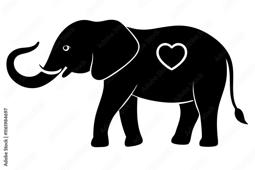 Fototapeta premium elephant silhouette vector