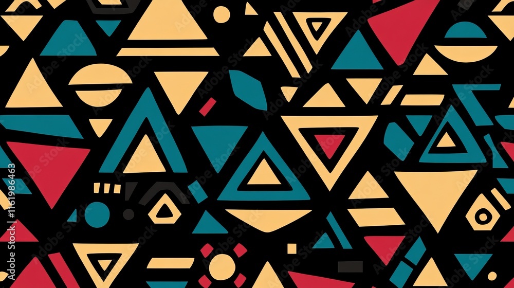 Fototapeta premium Abstract Geometric Tribal Pattern Design