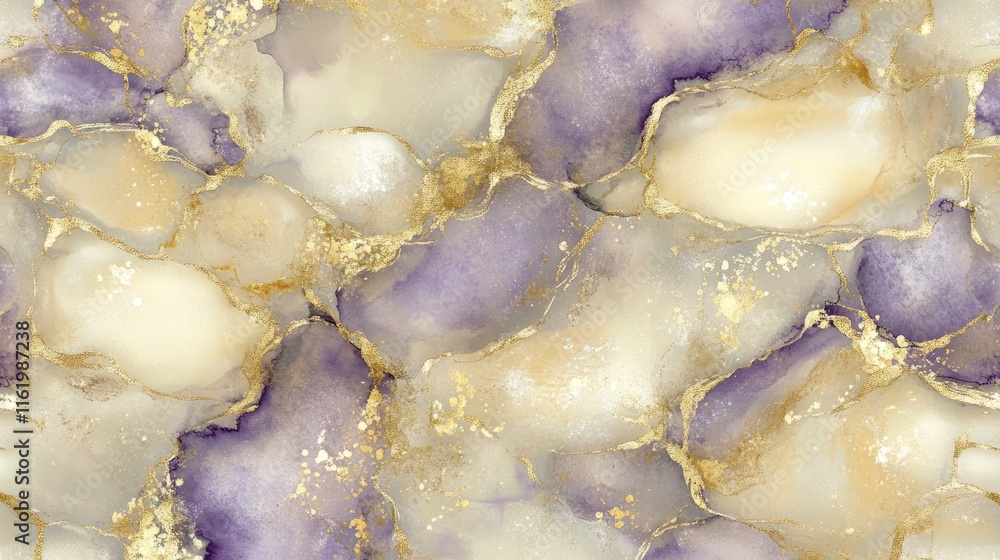 Abstract Gold and Purple Marble Texture Design Abstract Gold and Purple Marble Texture Design