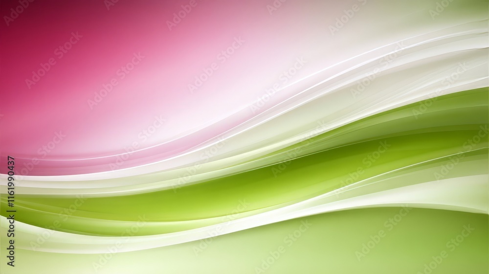 Obraz premium Abstract Green Pink Wave Background Design (1)