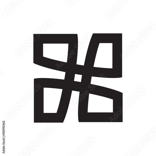 four leaf clover line logo symbol
