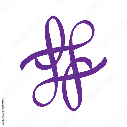 hashtag fancy logo symbol icon
