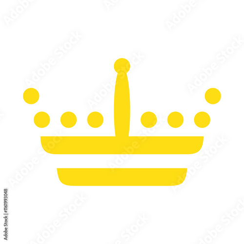 yellow king crown simple logo symbol icon