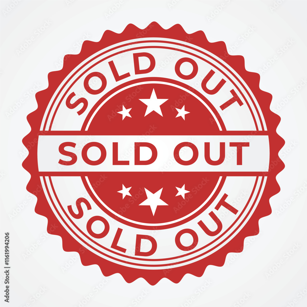 Sold out stamp in Grunge Red Shade Sold out stamp in Grunge Red Shade