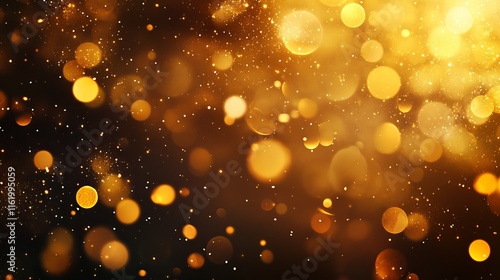 Elegant gold bokeh awards glamour background with shimmering lights for celebrations © Nazia