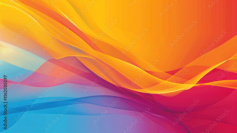 Fototapeta premium Dynamic abstract banner visuals, vibrant colors, appealing for digital audiences
