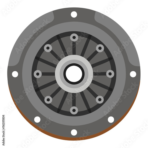 Automotive Clutch Disc Icon Design
