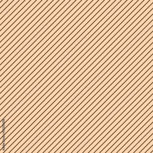  simple dark brown colour daigonal line pattern on peach colour background. photo