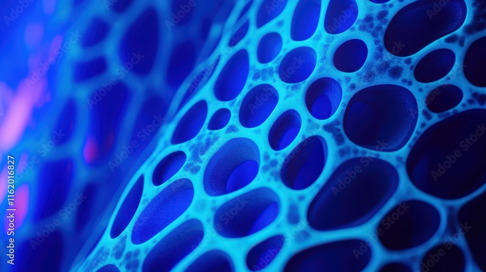 Obraz premium Abstract Blue Cellular Structure Design
