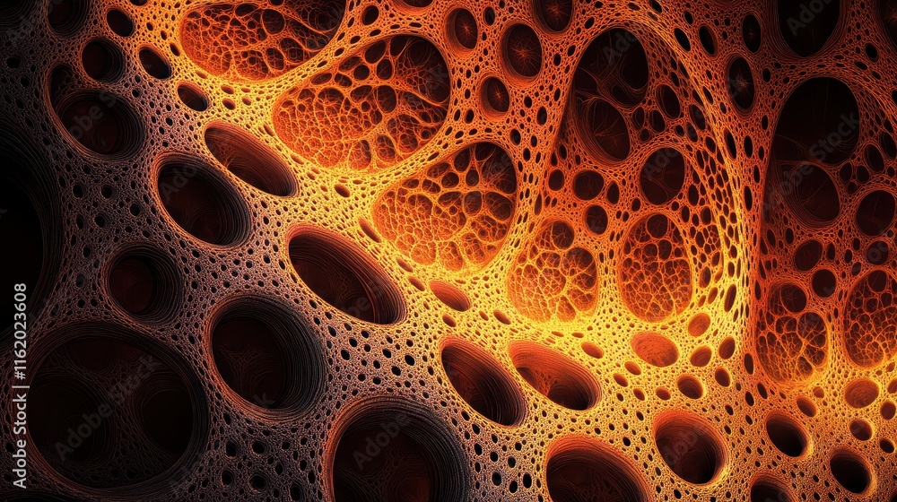 Abstract Orange Lava Fractal Pattern Design Abstract Orange Lava Fractal Pattern Design