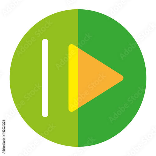  green Arrow icon symbolizing fast forward or acceleration.