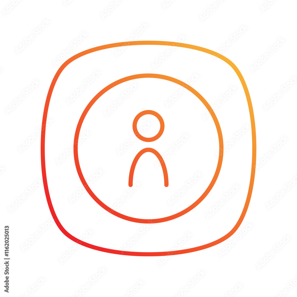 User Persona gradient icon with white background vector stock illustration User Persona gradient icon with white background vector stock illustration