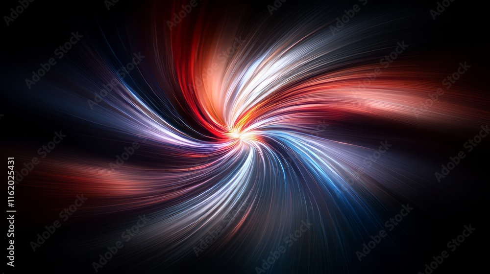 Obraz premium Abstract Swirling Light Vortex Energy Burst