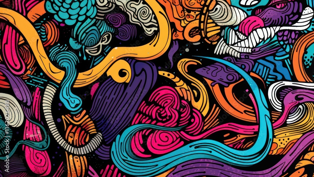 Modern doodle banner theme, high-resolution imagery, ideal for corporate settings Modern doodle banner theme, high-resolution imagery, ideal for corporate settings