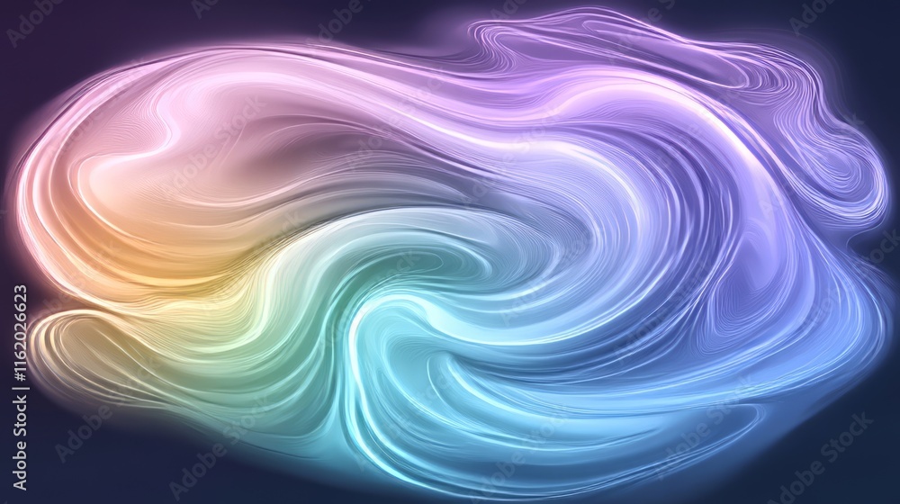Obraz premium Abstract Swirling Pastel Color Nebula Design