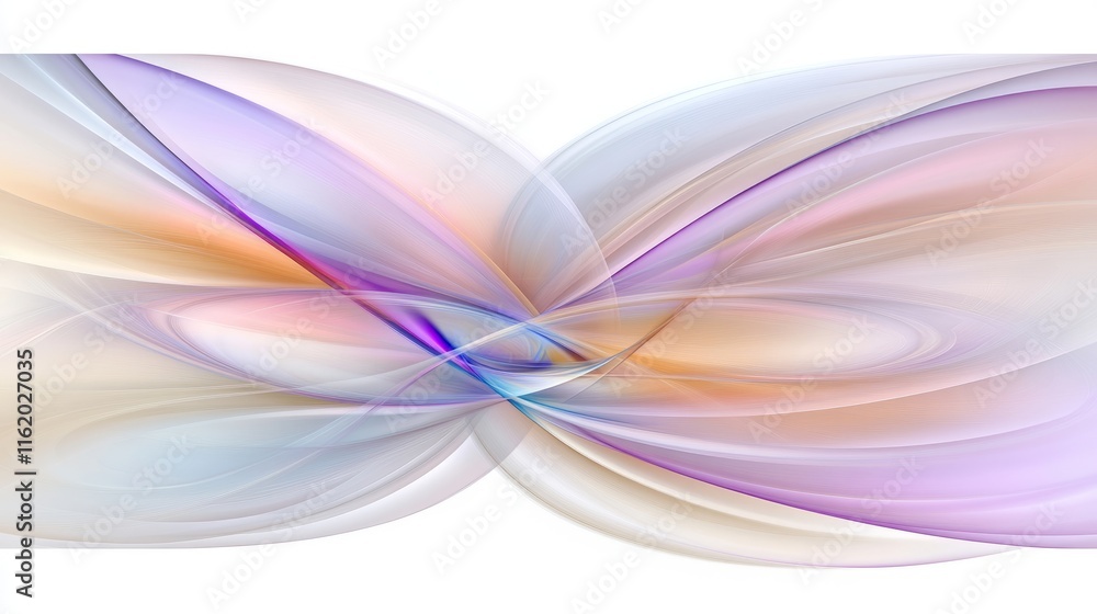 Fototapeta premium Abstract Swirling Pastel Wave Design Art