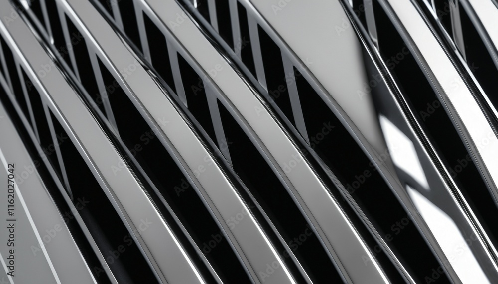 Obraz premium High-shine alloy textures with chrome and steel finishes