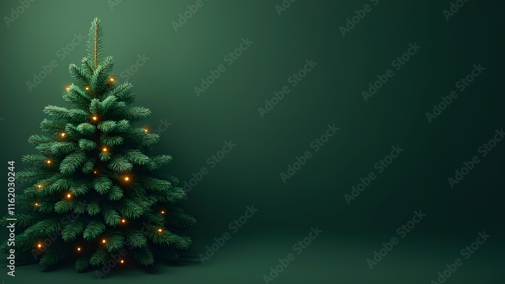 Beautiful green fir tree trendy dark toned background for seasonal quotes. Copy space. Beautiful green fir tree trendy dark toned background for seasonal quotes. Copy space.