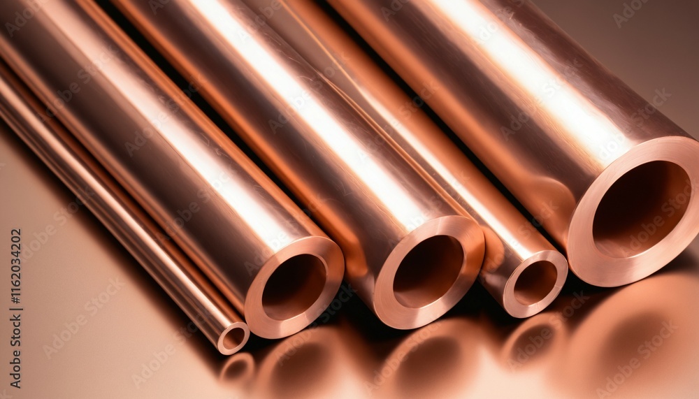 Polished copper alloy metals with faint metallic gradients Polished copper alloy metals with faint metallic gradients