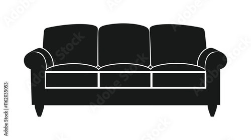 sofa silhouette vector icon