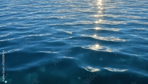 Shimmering ocean water reflecting the sky