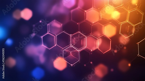 High contrast background with overlapping light and dark hexagons