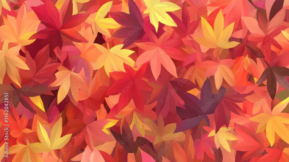 Autumn Maple Leaves Colorful Fall Foliage Background Autumn Maple Leaves Colorful Fall Foliage Background