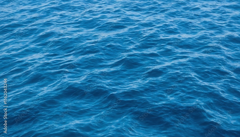 Fototapeta premium Vibrant blue ocean water with rippling effects