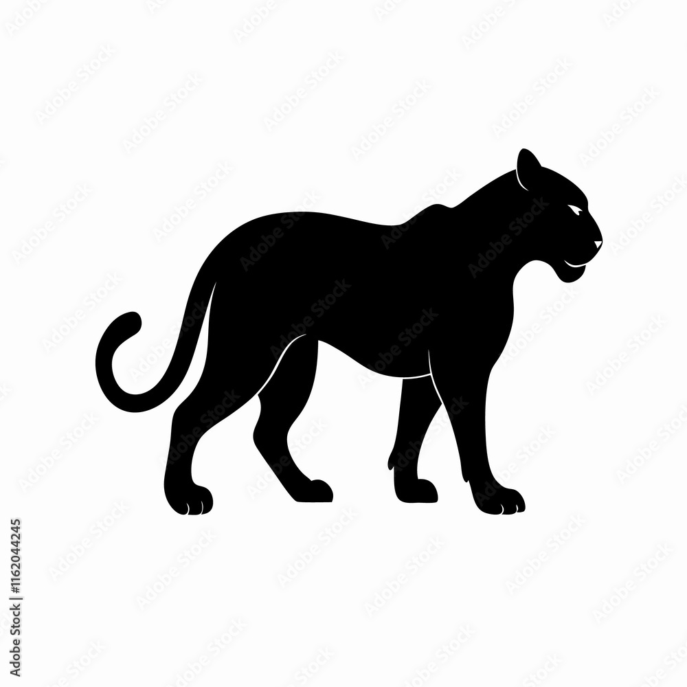 Fototapeta premium silhouette of a leopard