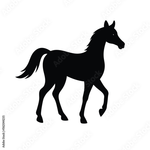 silhouette of a horse