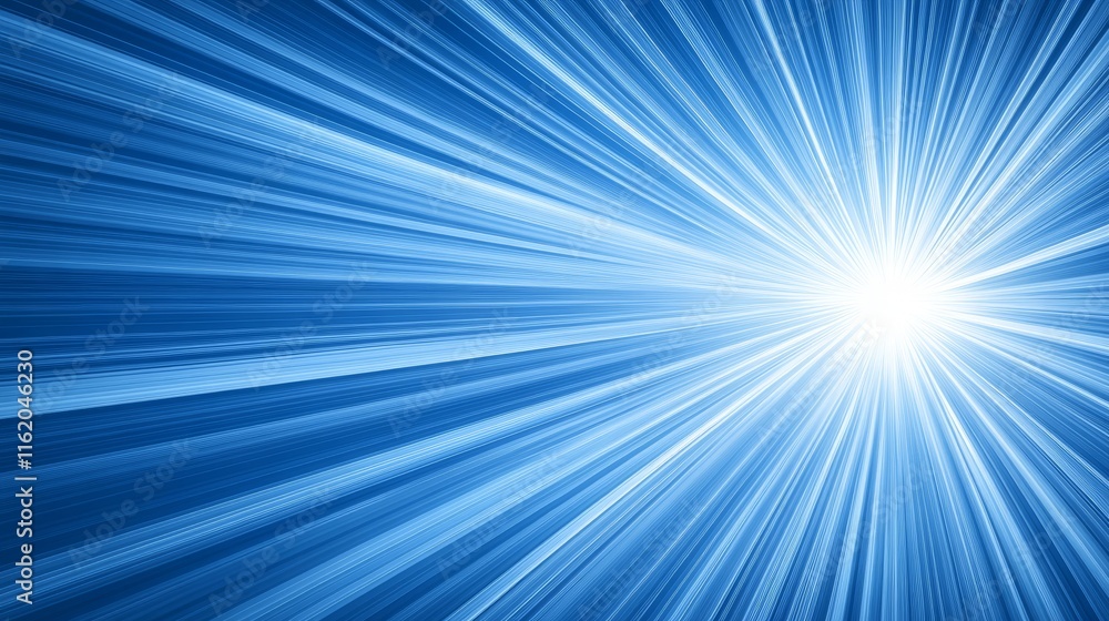 Obraz premium Blue Light Rays Burst Abstract Background Design