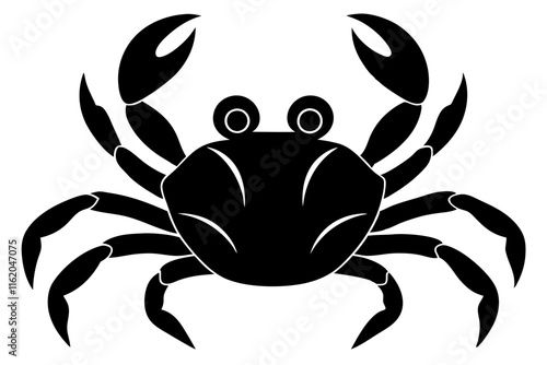  a cute crab silhouette vector illustration