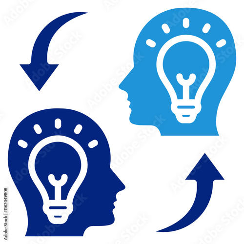 Knowledge Transfer Icon Element For Design