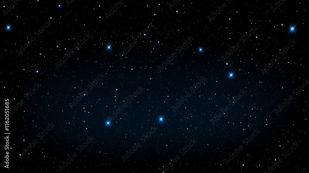 Celestial Night Starry Sky with Bright Constellations Celestial Night Starry Sky with Bright Constellations