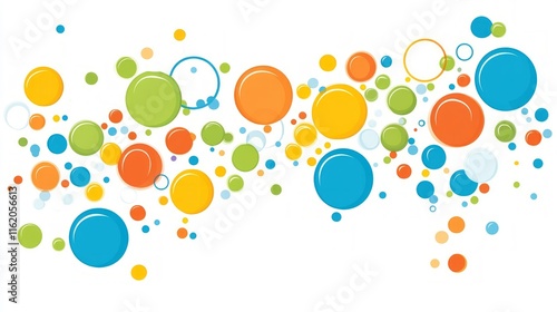 Colorful Bubbles Abstract Design Pattern Background