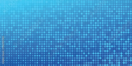 Abstract dot blue color pattern screen led light gradient texture background. Technology big data digital concept. 3d rendering.