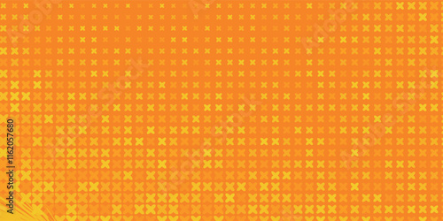 Dot yellow orange color pattern screen led light gradient texture background. Abstract technology big data digital background. 3d rendering.