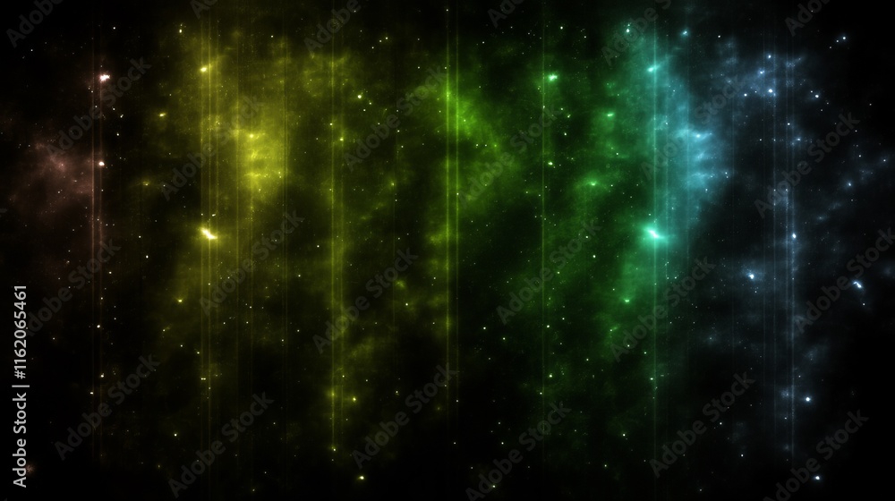 Obraz premium Cosmic Nebula Rainbow Stellar Light and Dust