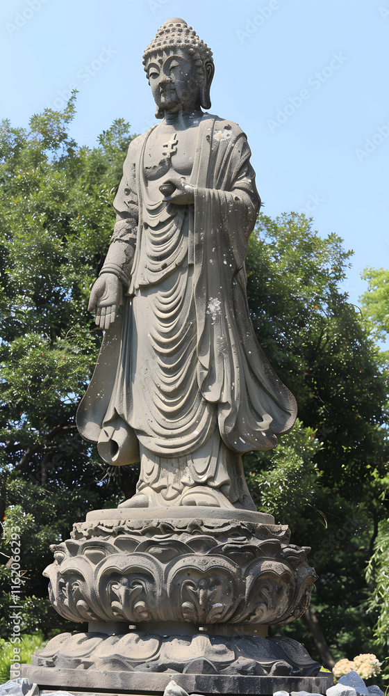Majestic Stone Statue of an Exalted Figure Symbolizing Eternal Wisdom and Benevolence Majestic Stone Statue of an Exalted Figure Symbolizing Eternal Wisdom and Benevolence