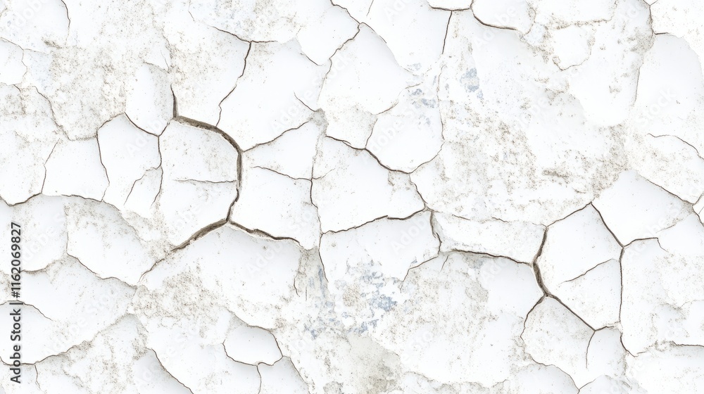 Fototapeta premium Cracked White Paint Texture Background Image