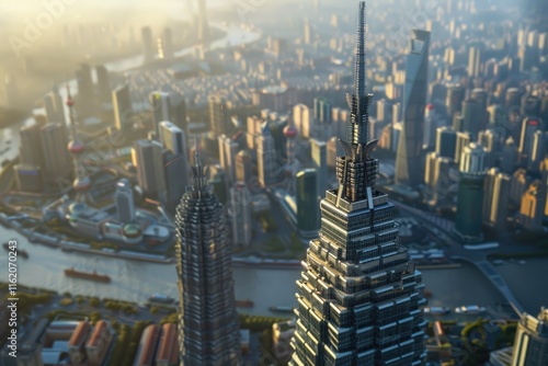 Fototapeta Naklejka Na Ścianę i Meble -  Shanghai Pudong city building