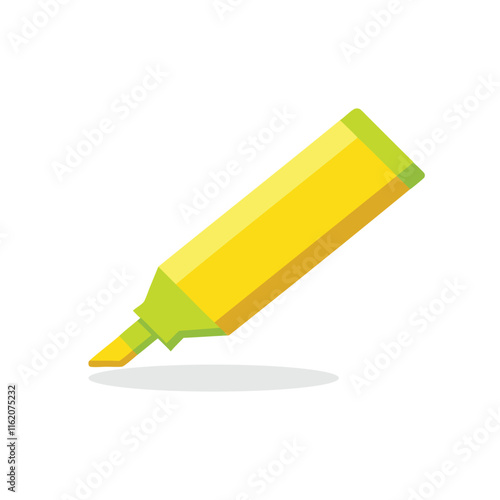 Highlighter Tilt isolated flat vector illustration on white background