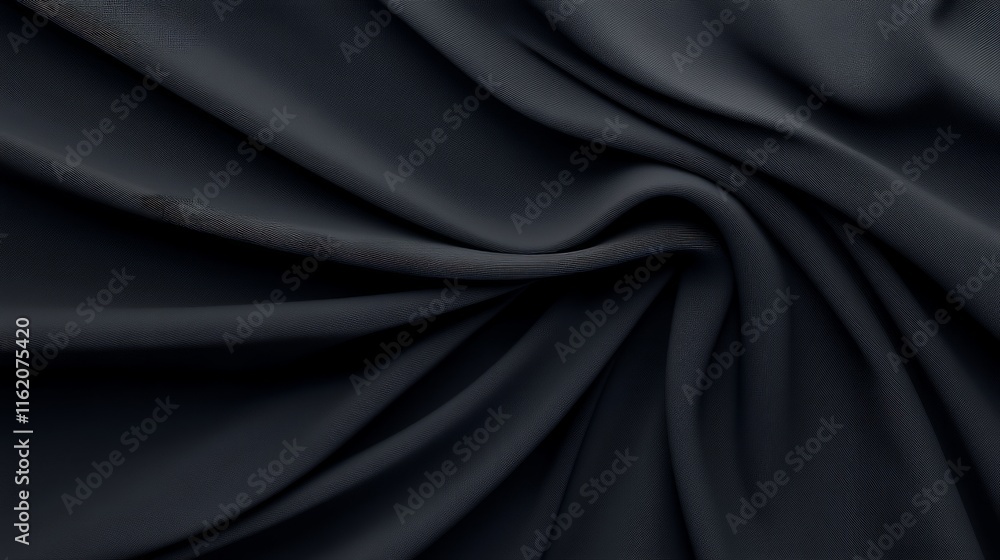 Obraz premium Dark Draped Fabric, Smooth, Elegant Texture