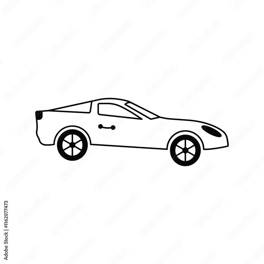 car glyph outline icon with white background vector stock illustration car glyph outline icon with white background vector stock illustration