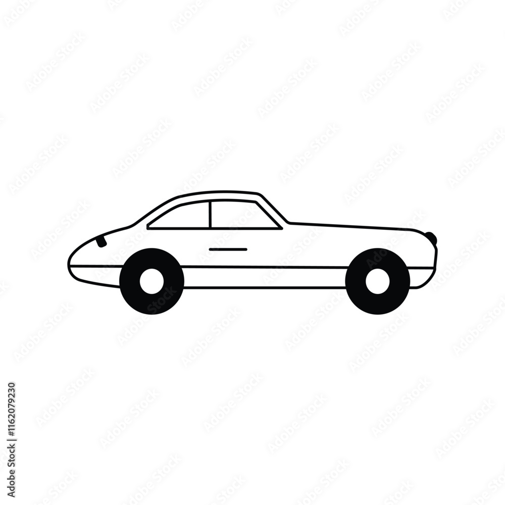 car glyph outline icon with white background vector stock illustration car glyph outline icon with white background vector stock illustration