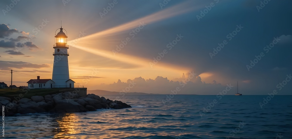 Fototapeta premium lighthouse at dusk