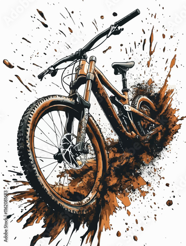 Mountain bike illustration.