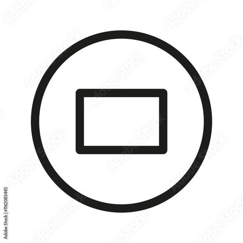 Stop circle icon, symbolizing halt or stop action.