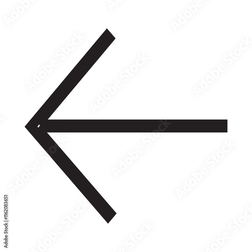 Arrow pointing to the left, symbolizing backward direction.